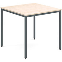 Rectangular flexi table with graphite frame 800mm x 800mm - maple Rectangular flexi table with graphite frame 800mm x 800mm - maple