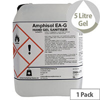 Amphisol - Fully Approved 70% Ethanol Based Hand Sanitiser Gel PCS 100421 5L Amphisol - Fully Approved 70% Ethanol Based Hand Sanitiser Gel PCS 100421 5L