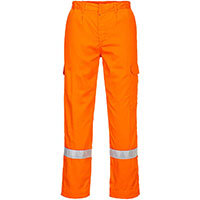 Portwest FR412 FR Lightweight Anti-Static Trousers Orange Size M Regular Fit