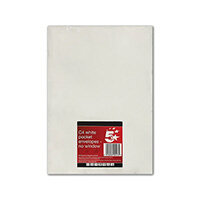 5 Star Office C4 Envelopes Pocket Peel and Seal 90gsm White (Pack of 10) FS600423