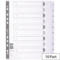 Subject Dividers Mylar A4 Maxi White 1-10 MWD1-10Z-EW Subject Dividers Mylar A4 Maxi White 1-10 MWD1-10Z-EW