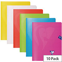 Clairefontaine Mimseys Notebook A4 Assorted Pack of 10 303165C Clairefontaine Mimseys Notebook A4 Assorted Pack of 10 303165C