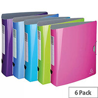 Iderama A4 Polypropylene Lever Arch File Assorted Pack of 6 53670E Iderama A4 Polypropylene Lever Arch File Assorted Pack of 6 53670E
