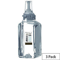 GOJO Mild Foam Hand Wash Fragrance Free ADX-12 Refill Cartridges 1250ml (Pack 3) 8811-03-EEU00 GOJO Mild Foam Hand Wash Fragrance Free ADX-12 Refill Cartridges 1250ml (Pack 3) 8811-03-EEU00