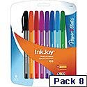 Papermate Inkjoy 100 Stick Ballpoint Pen Assorted Pack of 8 1927074 Papermate Inkjoy 100 Stick Ballpoint Pen Assorted Pack of 8 1927074