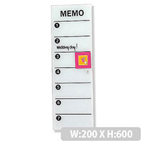Franken Glass Magnetic Memo Board 200x600mm White GTM206009 Franken Glass Magnetic Memo Board 200x600mm White GTM206009