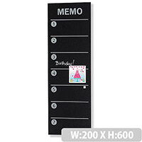Franken Glass Magnetic Memo Board 200x600mm Black GTM206010 Franken Glass Magnetic Memo Board 200x600mm Black GTM206010