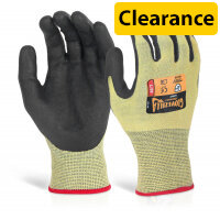 Beeswift Glovezilla Nitrile Palm Coated Work Gloves, Yellow, Size L (Pair) - Industrial Safety, Superior Grip