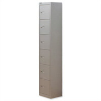 Bisley 6 Door Steel Locker Goose Grey W305xD305xH1802mm 5 Year Warranty