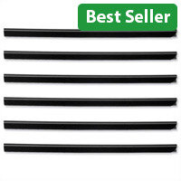 Durable Spine Bars for 80 Sheets A4 Capacity 9mm Black 2909/01 Pack 25