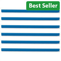 Durable Spine Bars for 60 Sheets A4 Capacity 6mm Blue 2931/06 Pack 50