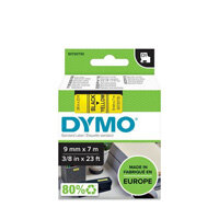 Dymo D1 Tape 40918, 9mm x 7m, Black on Yellow (S0720730) - Bright Labels for Warnings and Categorisation