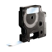 Dymo D1 Tape 45020, 12mm x 7m, White on Clear (S0720600) - Subtle Labels for Transparent Surface Marking
