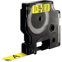 Dymo D1 Tape 45018, 12mm x 7m, Black on Yellow (S0720580) - Safety Labels for Identification and Hazard Warnings