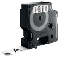 Dymo D1 Tape 45803, 19mm x 7m, Black on White (S0720830) - Extra-Wide Label Tape for Large Equipment and Machinery