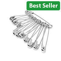 Wallace Cameron Assorted Safety Pins (Pack of 12) - Multi-Size Safety Pins for General First Aid Kits