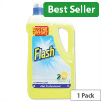 Flash All Purpose Cleaner for Washable Surfaces 5 Litres Lemon Fragrance Ref VPGFLL5 