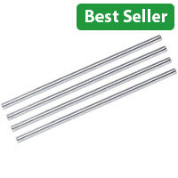 5 Star Letter Tray Risers, Chrome-Plated Steel, 115mm Length, 60mm Clearance, Pack of 4