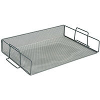 Office Mesh Letter Tray Stackable Side Load Portrait Landscape Scratch Resistant Silver 5 Star