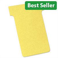 Nobo T Cards Size 2 48.5x85mm Yellow Pack 100