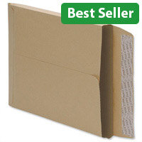 5 Star C4 Gusset 115gsm Envelopes Manilla Peel and Seal Pack of 125