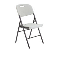 Heavy Duty Folding Chair, White - Sturdy and Portable Chair for Events and Meetings