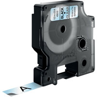 Dymo D1 Tape 45010, 12mm x 7m, Black on Clear (Ref S0720500) - Durable Label Tape for Clear Labeling