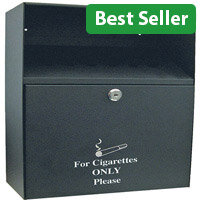 QConnect Pack of 1 Black Ash Bin 7 Litre