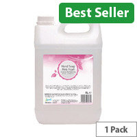 2Work Pack of 1 Pink Pearl Hand Wash Liquid Soap 5 Litre 2W03974