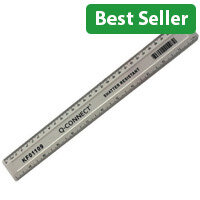 Q-Connect Ruler Shatterproof 300mm White KF01109