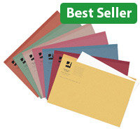 Q-Connect Square Cut Folder Light-weight 180gsm Foolscap Assorted Pack of 100 KF01491