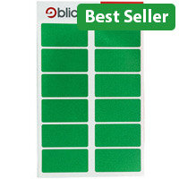 Blick Colour Label Flat Pack 25x50mm Green 20 x 16 Labels (320 in Total)