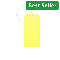 Q-Connect Strung Tag 120x60mm Yellow Pack of 1000 KF01626