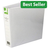 Q-Connect Presentation 4D-Ring Binder, 40mm, A4, White (Pack of 6) - Large Capacity Binder for Filing