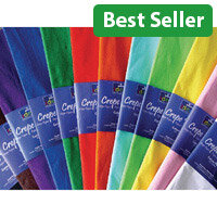 Bright Ideas Crepe Paper 500mm x3 Metres Assorted Pack of 12 BI0568