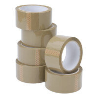 Packaging Tape 48mmx66m Buff (Pack of 6)