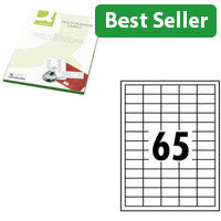 Q-Connect White Multipurpose Label 38.1 x 21.2mm 65 Per Sheet Pack of 6500