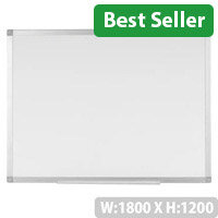 Q-Connect Aluminium Magnetic Whiteboard 1800x1200mm KF01081