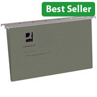 Q-Connect Suspension File Tabbed Foolscap Pack of 50 KF21001 - Files - Suspension Filing - Durable heavyweight manilla - Front opening - Easy access