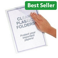 Q-Connect Plastic Cut Flush Folder A4 Clear Pack 100