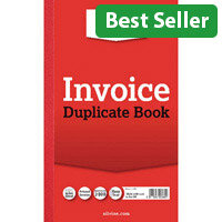 Silvine Red Duplicate 8 x 5 Inch Invoice Book Pack of 6 611