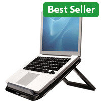 Fellowes I-Spire Series Quick Lift Adjustable Laptop Stand - Ergonomic - Foldable - Black - Fits Up to 17” Laptops 8212001
