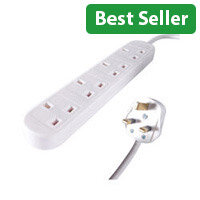 Connekt Gear UK 4-Gang Mains Power Extension Block 2m 27-4020