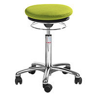 Pilates Air-Seat Ergonomic Stool With Easy Clean Green 3D Runner Seat Upholstery Aluminum Frame H520 - 710mm