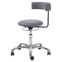 Saturn Ergonomic Stool With 360° Swivel Back-Arm Rest Grey H450 - 580mm 3D Runner Fabric Aluminum Frame