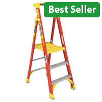 Podium Glassfibre 3 Tread Step ladder Height To Platform 0.71M Capacity 136Kg