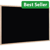Bi-Office Chalk Board Black 900 x 600mm - Lightweight, wall mounted chalk board - Sturdy wood frame - Ideal for bars, restaurants, classrooms and more