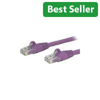 StarTech 1‑Metre Cat6 Network Cable - Purple RJ45 Snagless Patch Lead