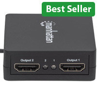 Manhattan 2-Port HDMI Signal Splitter - Plastic Housing, 1920×1200, 225 MHz Bandwidth