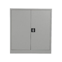 Steel Double Door Cupboard 1000 mm H x 920 mm W x 420 mm D in Grey